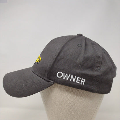 Walker Owner Strapback Hat Gray OSFA Adjustable Embroidered Vented Holes