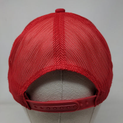 Bass Pro Shops Snapback Trucker Hat Red OSFM Adjustable Breathable Mesh Back