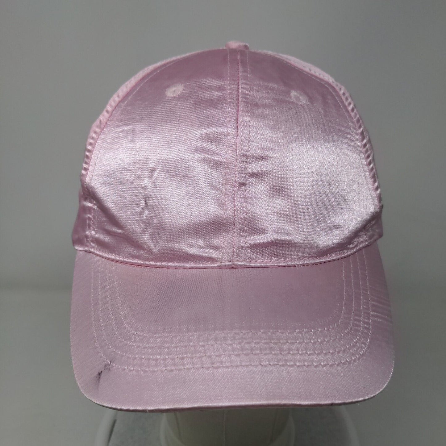 Unbranded Strapback Hat Pink One Size Adjustable Satin 6 Panel Blank