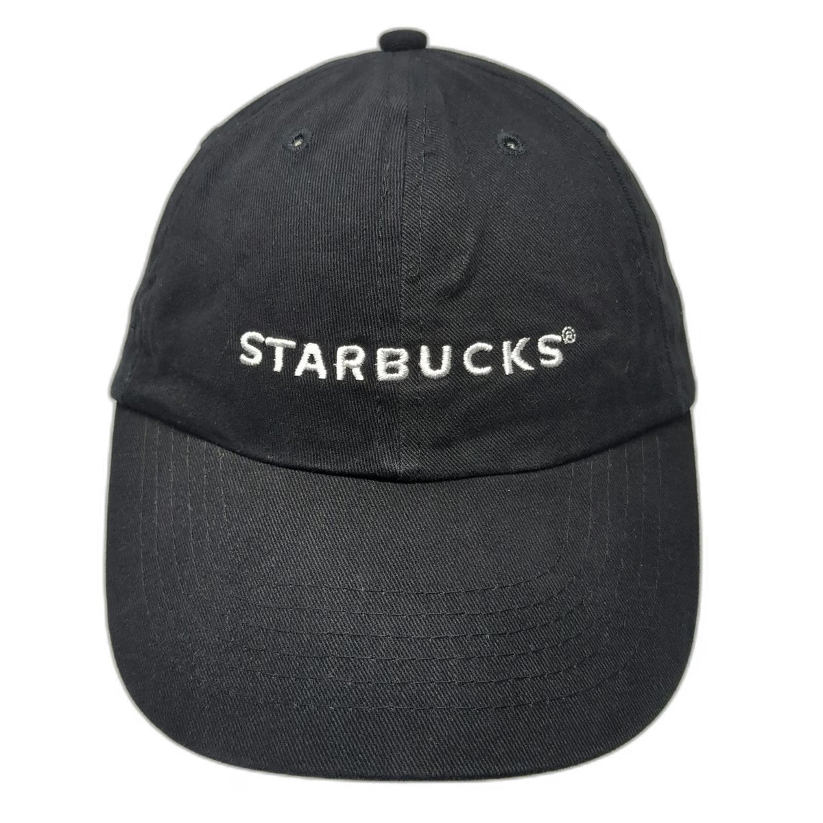 Starbucks Baseball Cap Black One Size Embroidered Cotton Strapback Hat Coffee
