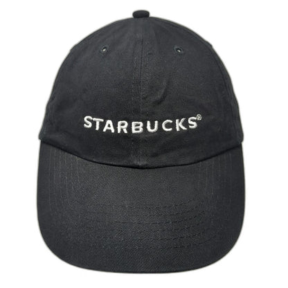 Starbucks Baseball Cap Black One Size Embroidered Cotton Strapback Hat Coffee
