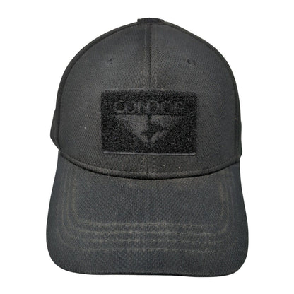 Condor Warrior Fitted Hat Black L/XL Stretch Solid 6 Panel Outdoor