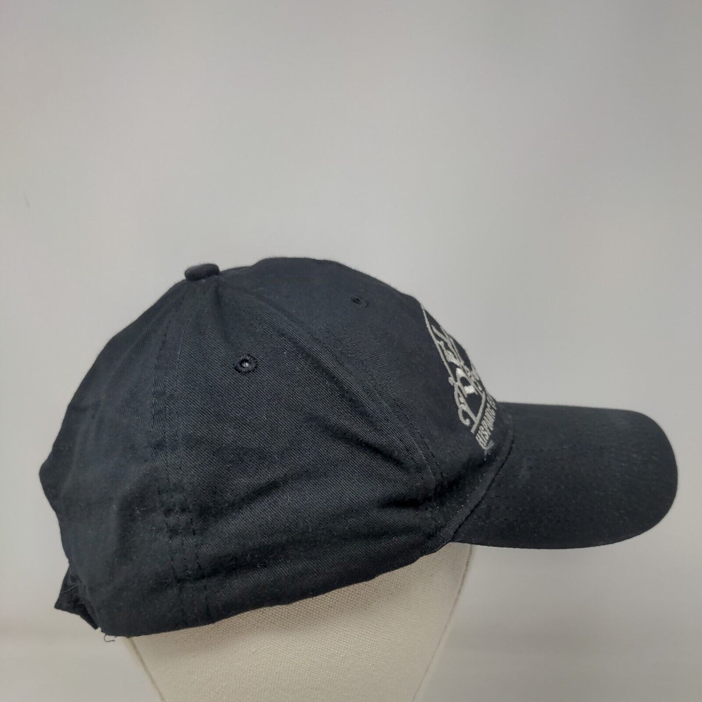 Del Real Foods Strapback Hat Black OSFM Embroidered Adjustable 6 Panel