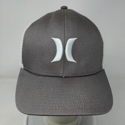 Hurley Snapback Trucker Hat Gray One Size Mesh Back Colorblock