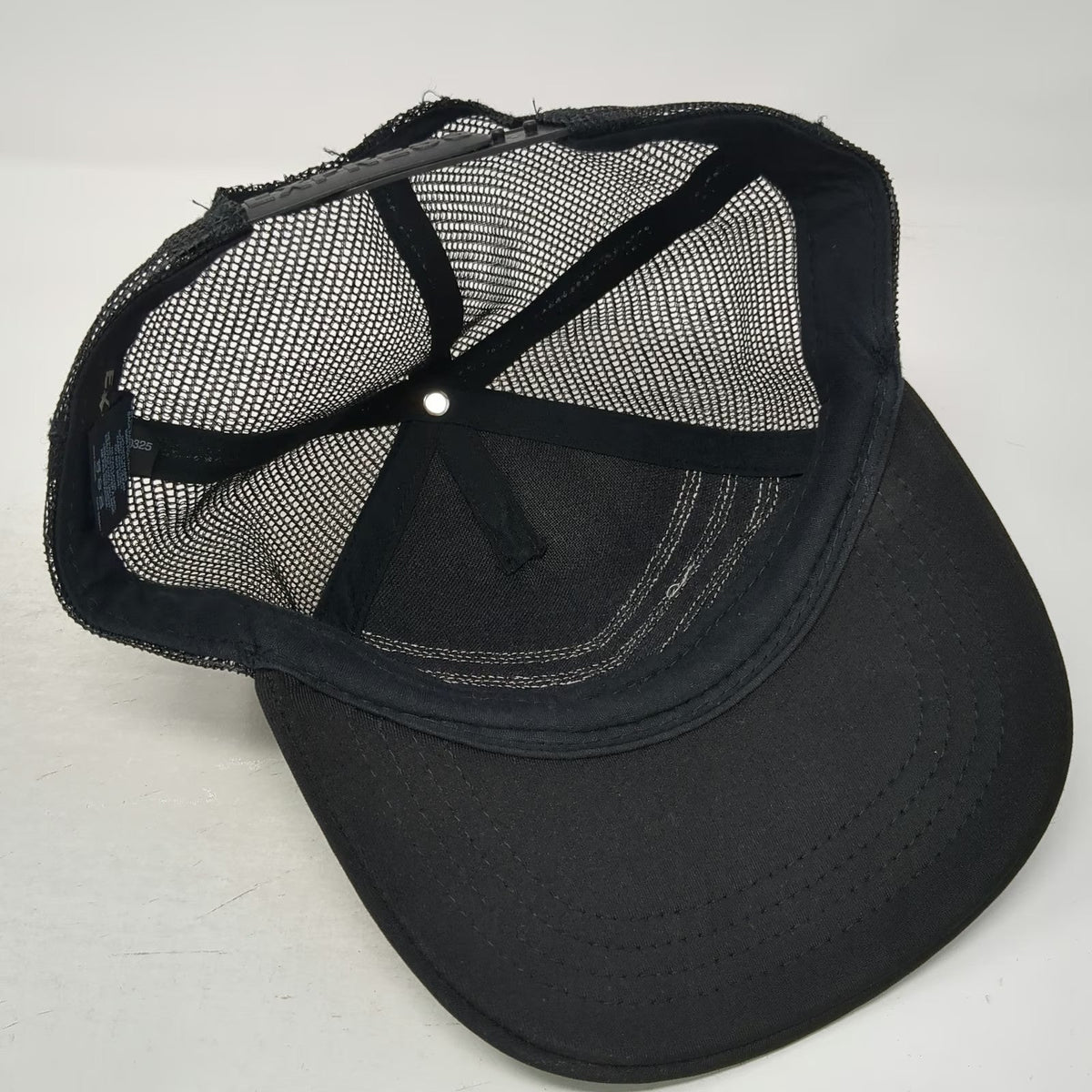 Express Trucker Hat Black One Size Mesh Back Chevron Snapback Tonal Stitch Hat