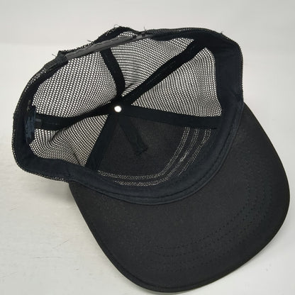 Express Trucker Hat Black One Size Mesh Back Chevron Snapback Tonal Stitch Hat