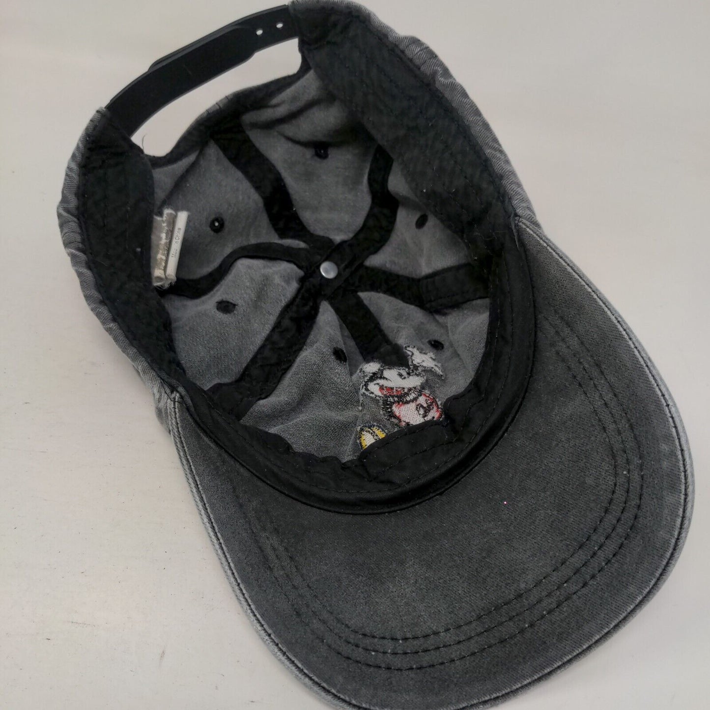Mickey Mouse Snapback Hat Gray OSFM Embroidered Adjustable Disney