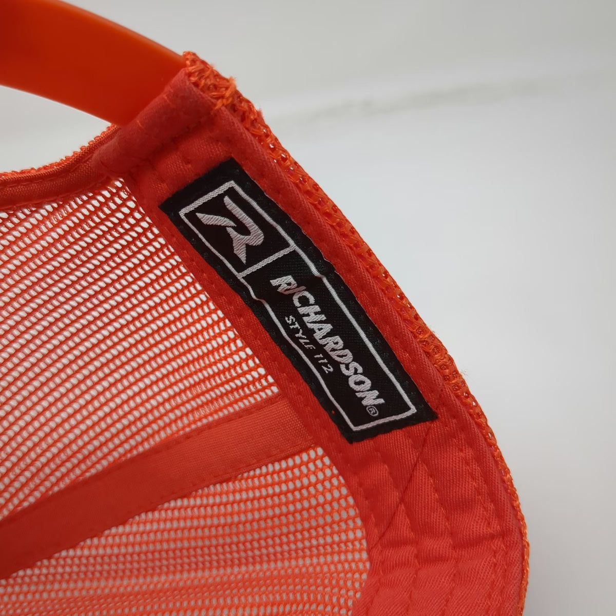 Richardson Trucker Hat Gray Orange One Size Structural Edge Engineering Snapback