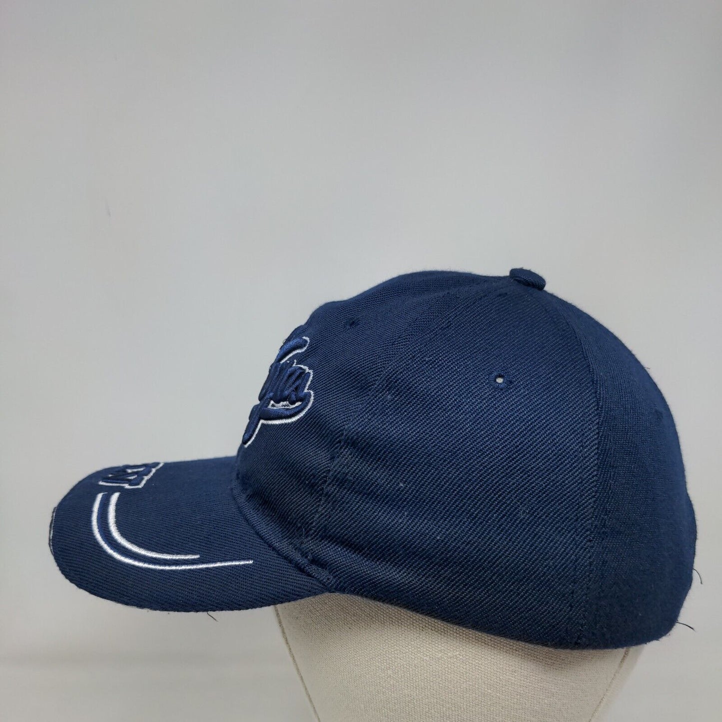 Las Vegas Strapback Hat Blue One Size Adjustable Embroidered 6 Panel