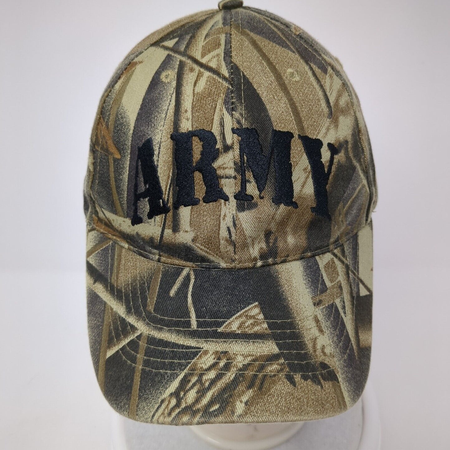 Army Strapback Hat Camouflage One Size Adjustable Embroidered Eagle Crest