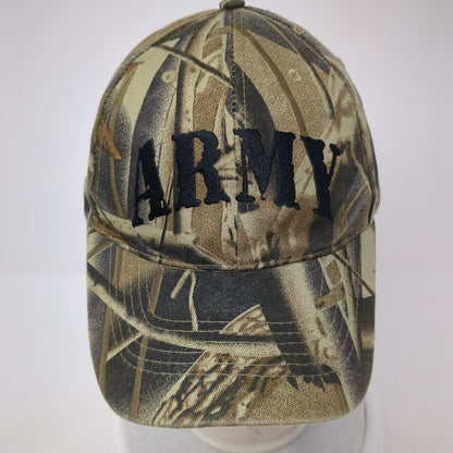 Army Strapback Hat Camouflage One Size Adjustable Embroidered Eagle Crest