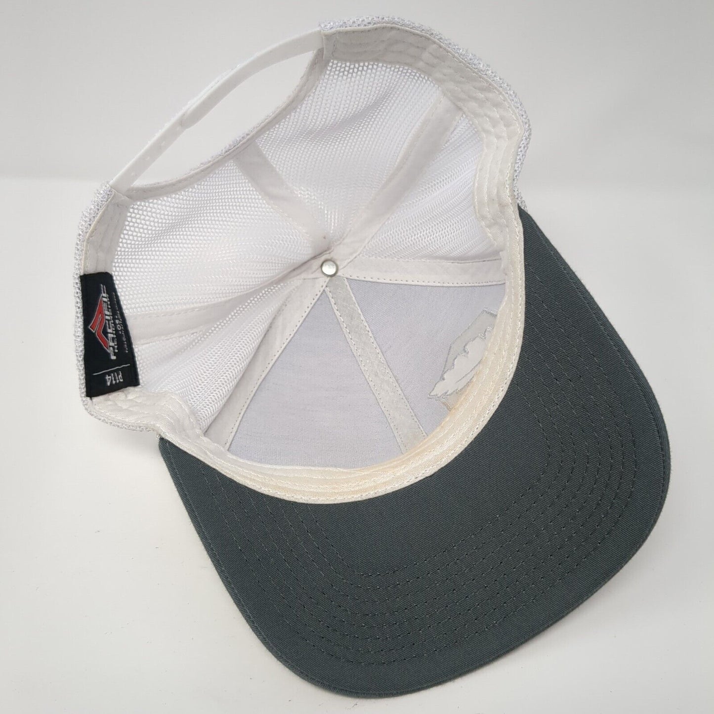 Pacific Headwear Snapback Trucker Hat Gray One Size Embroidered Logo