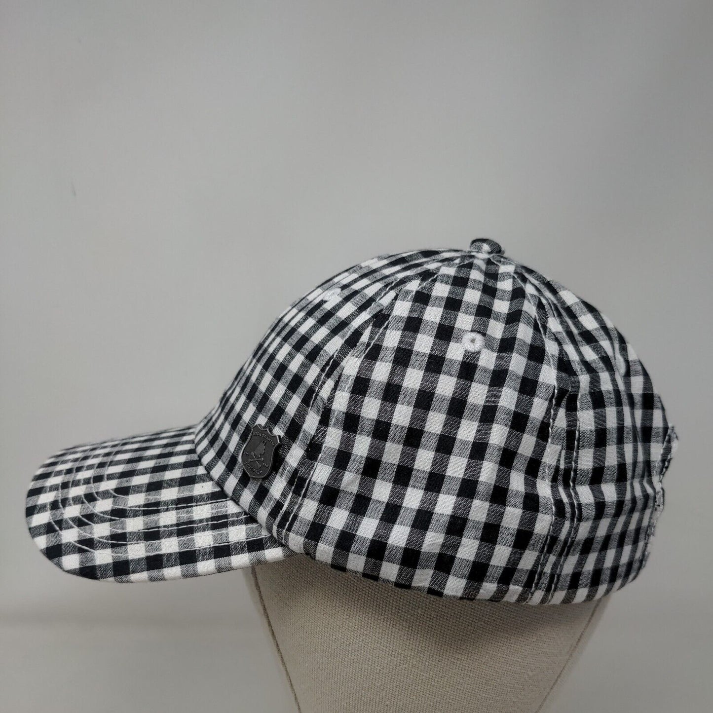 Nick Graham Slideback Hat Multicolor OSFA Adjustable Gingham 6 Panel Cotton