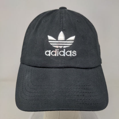 Adidas Slideback Hat Black OSFA Adjustable Embroidered Vented Holes 6 Panel