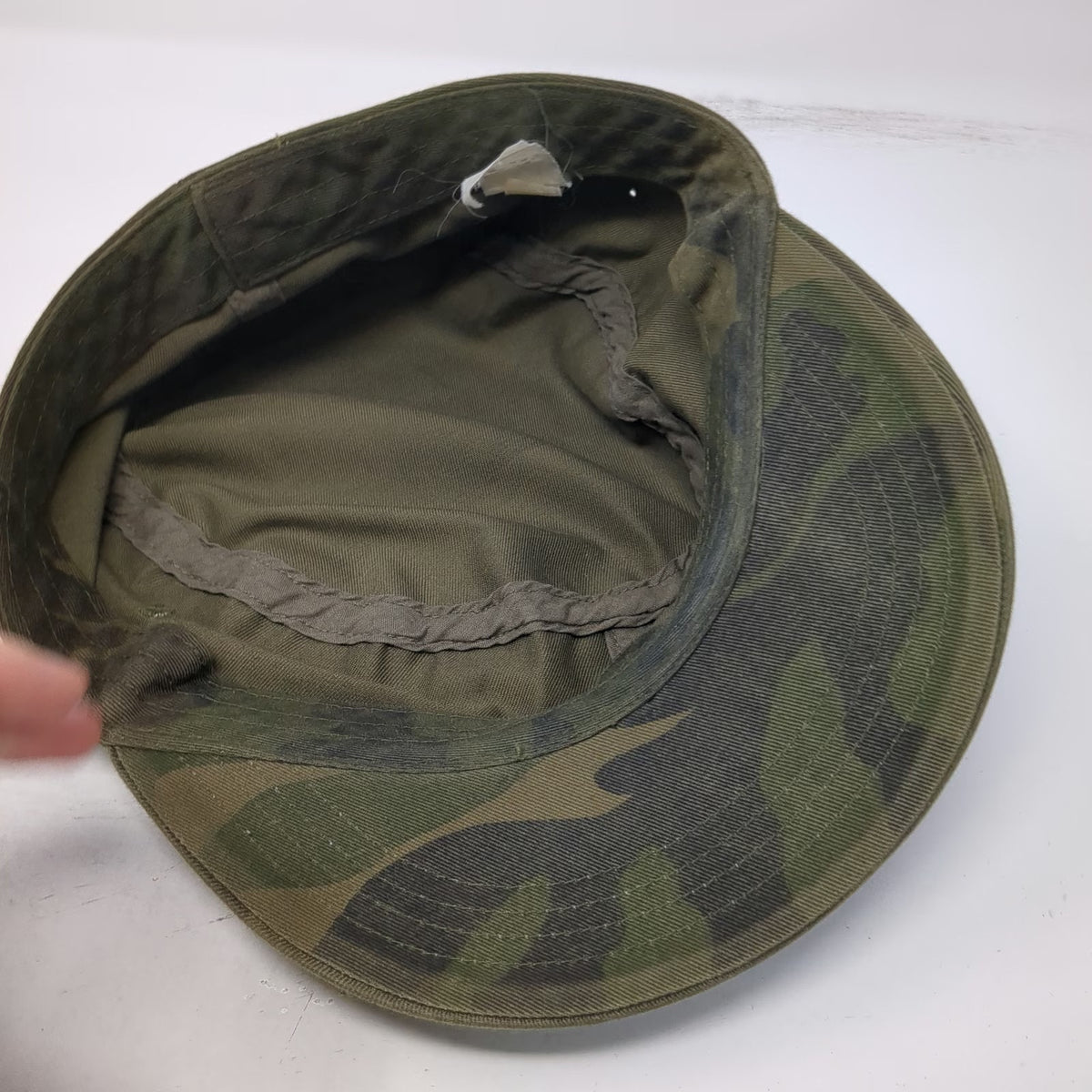 Army Cap Green Woodland Camo Flat Top One Size Hat Military Style Patrol Cadet