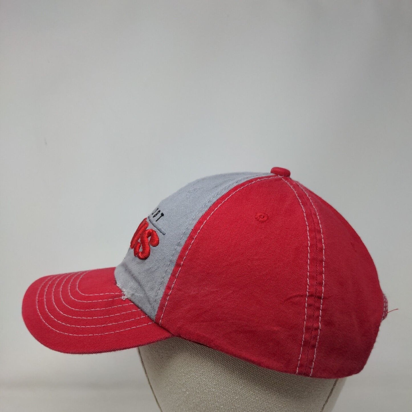 Hillcrest Rams Strapback Hat Red One Size Adjustable Embroidered 6 Panel Cotton