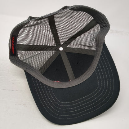 Otto Valley Wide Cooperative Mountain Black Trucker Hat One Size Mesh Snapback