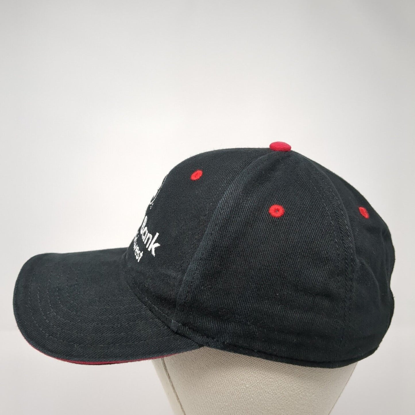 Central Bank of The Midwest Strapback Hat Black OS Adjustable Embroidered Otto