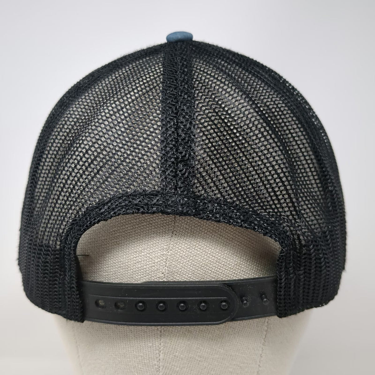 G54 Trucker Hat Blue One Size California Palm Tree Sun Waves Patch Mesh Snapback