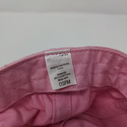 Unbranded Slideback Hat Pink OSFM Adjustable Vented Holes 6 Panel Blank