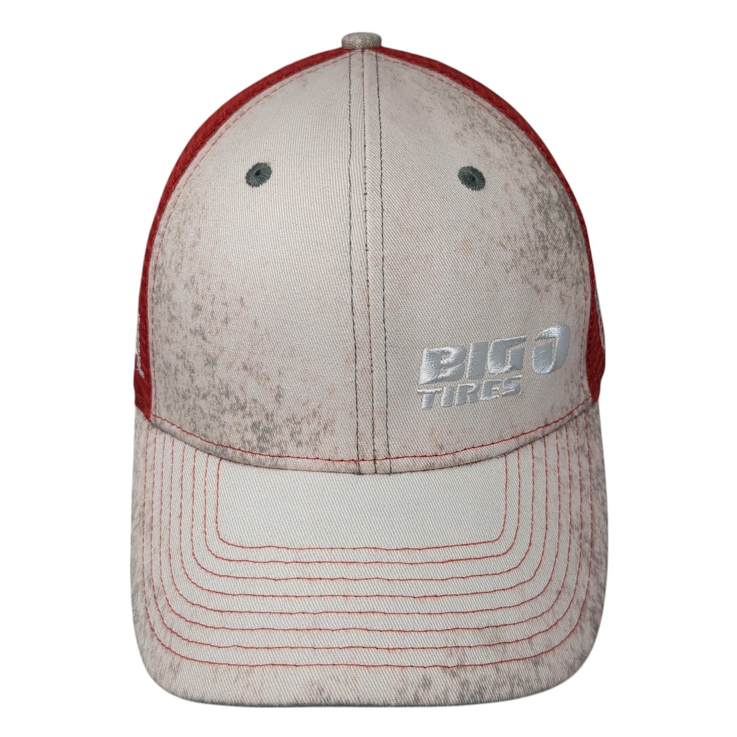 Big O Tires Snapback Trucker Hat Red One Size Mesh Back MFA Oil USA Flag