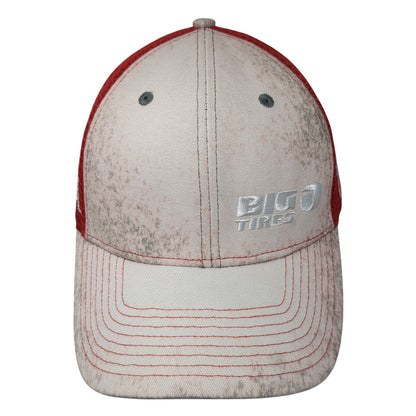 Big O Tires Snapback Trucker Hat Red One Size Mesh Back MFA Oil USA Flag