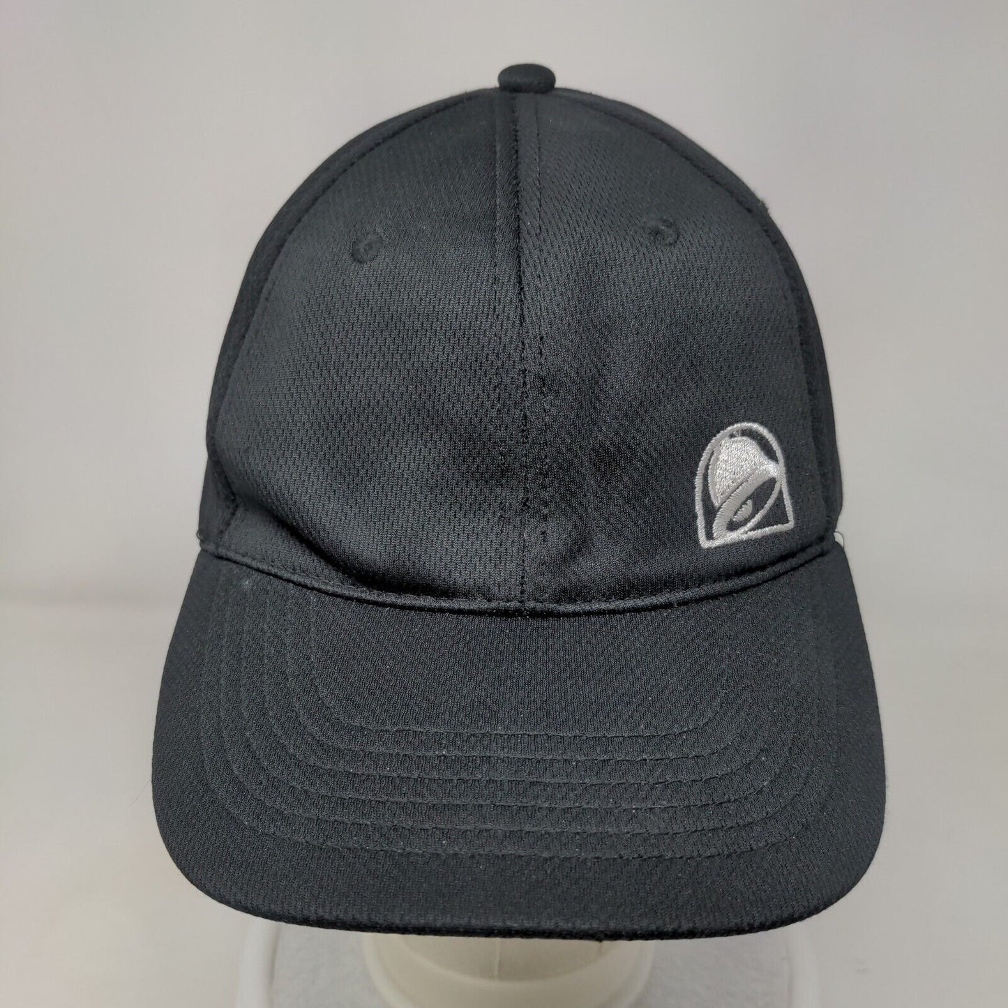 Taco Bell Snapback Hat Black OSFA Embroidered Vent Holes Adjustable