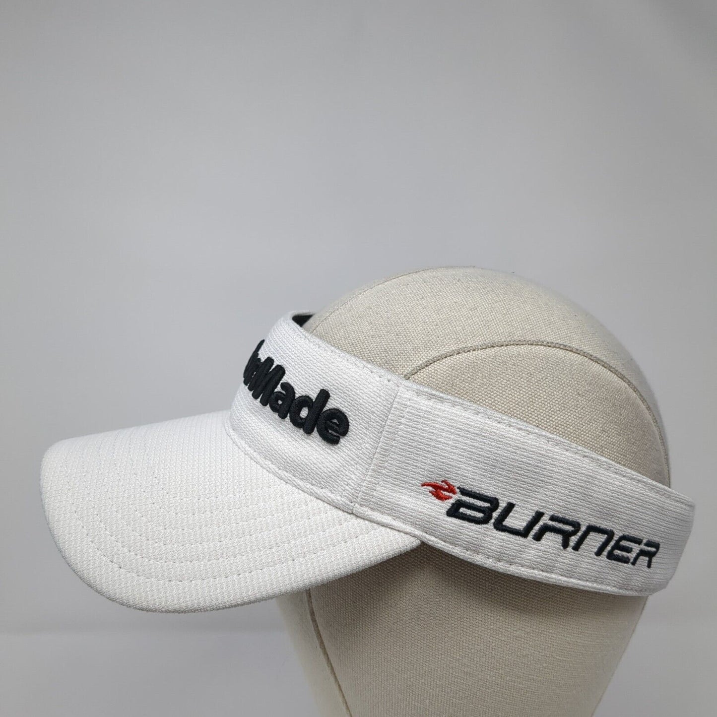 TaylorMade Strapback Sun Visor Hat White One Size Burner R11 Embroidered