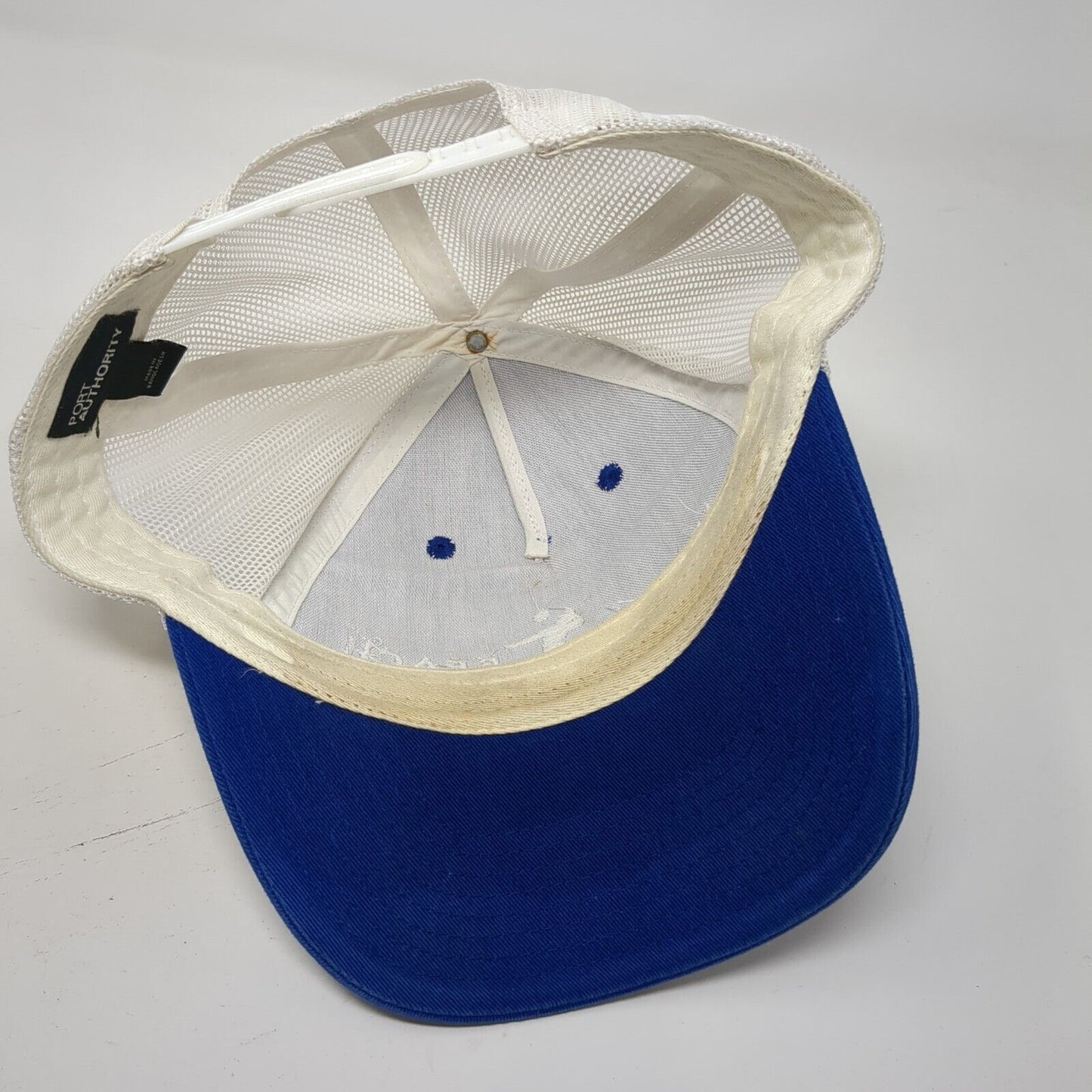 Idaho Beach Snapback Trucker Hat Blue OSFA Adjustable Mesh Back Port Authority