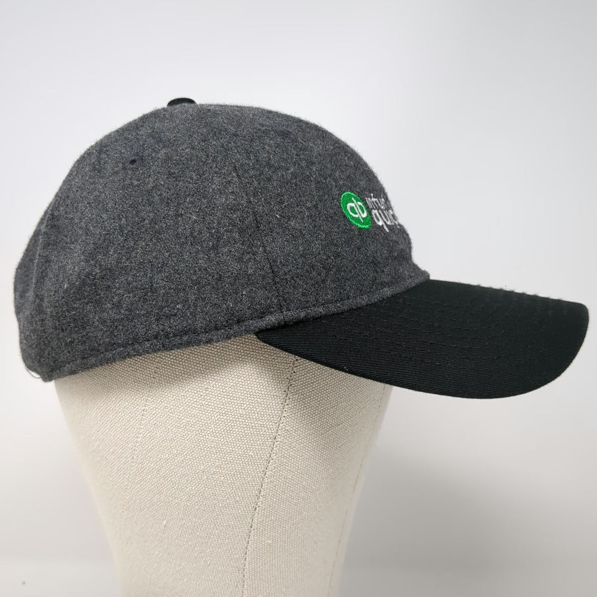 New Era Baseball Cap Gray Black One Size Intuit Wool Slideback Hat