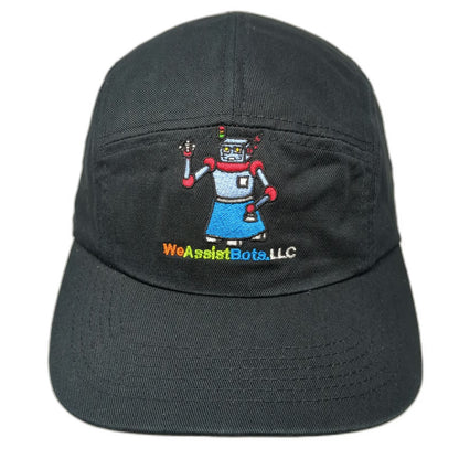 District 5 Panel Black One Size Hat Robot WeAssistBots LLC Graphic Cotton Strap