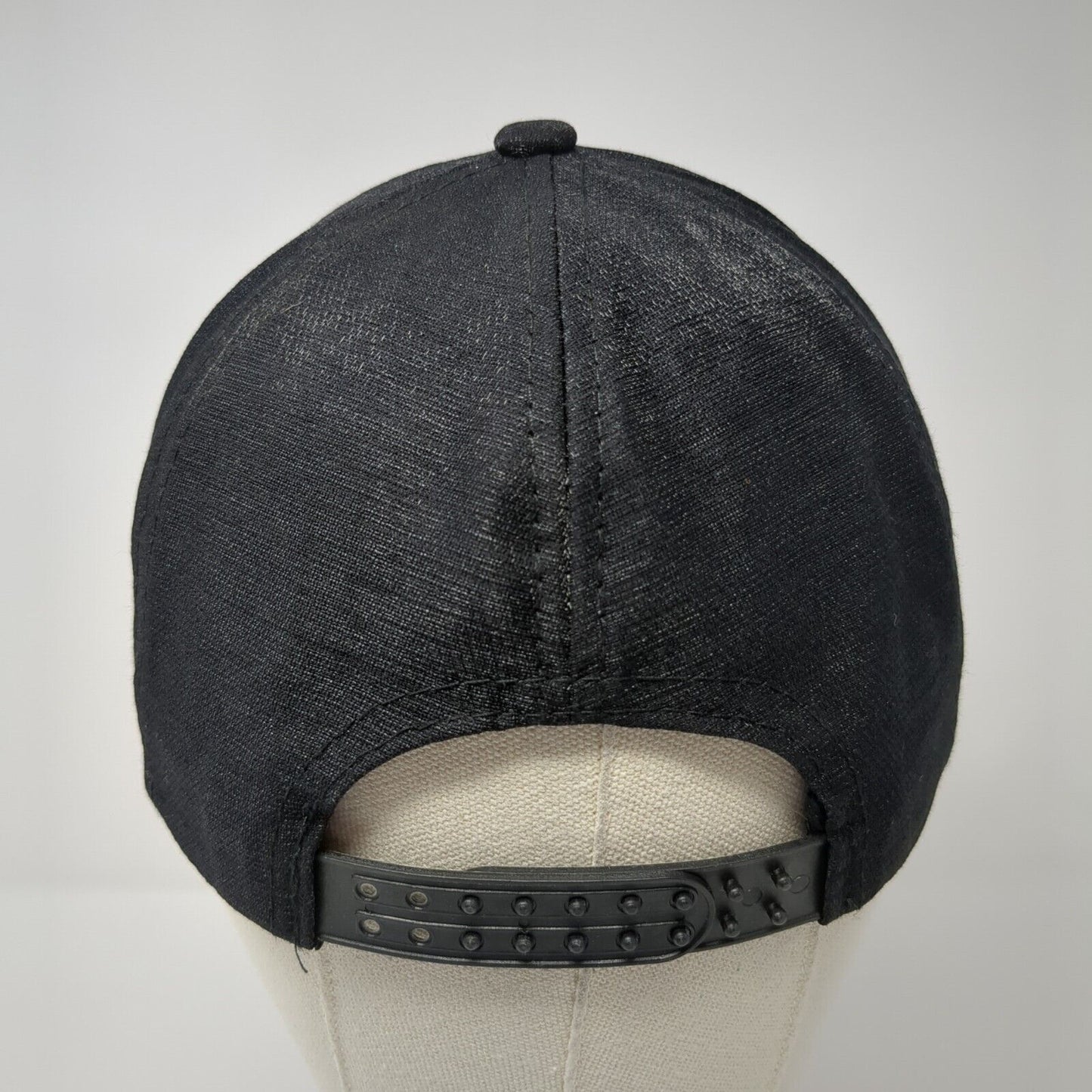 Unbranded Snapback Hat Black One Size Adjustable Metal Ring Embellished