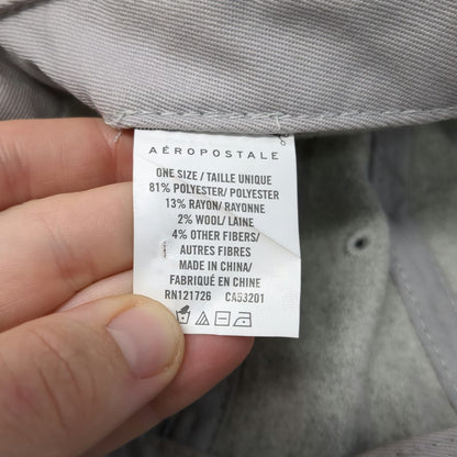Aeropostale Baseball Cap Gray One Size Wool Blend Adjustable Slideback Hat
