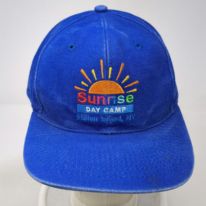 Blue Baseball Cap One Size Slideback Sunrise Day Camp Staten Island NY Logo Hat