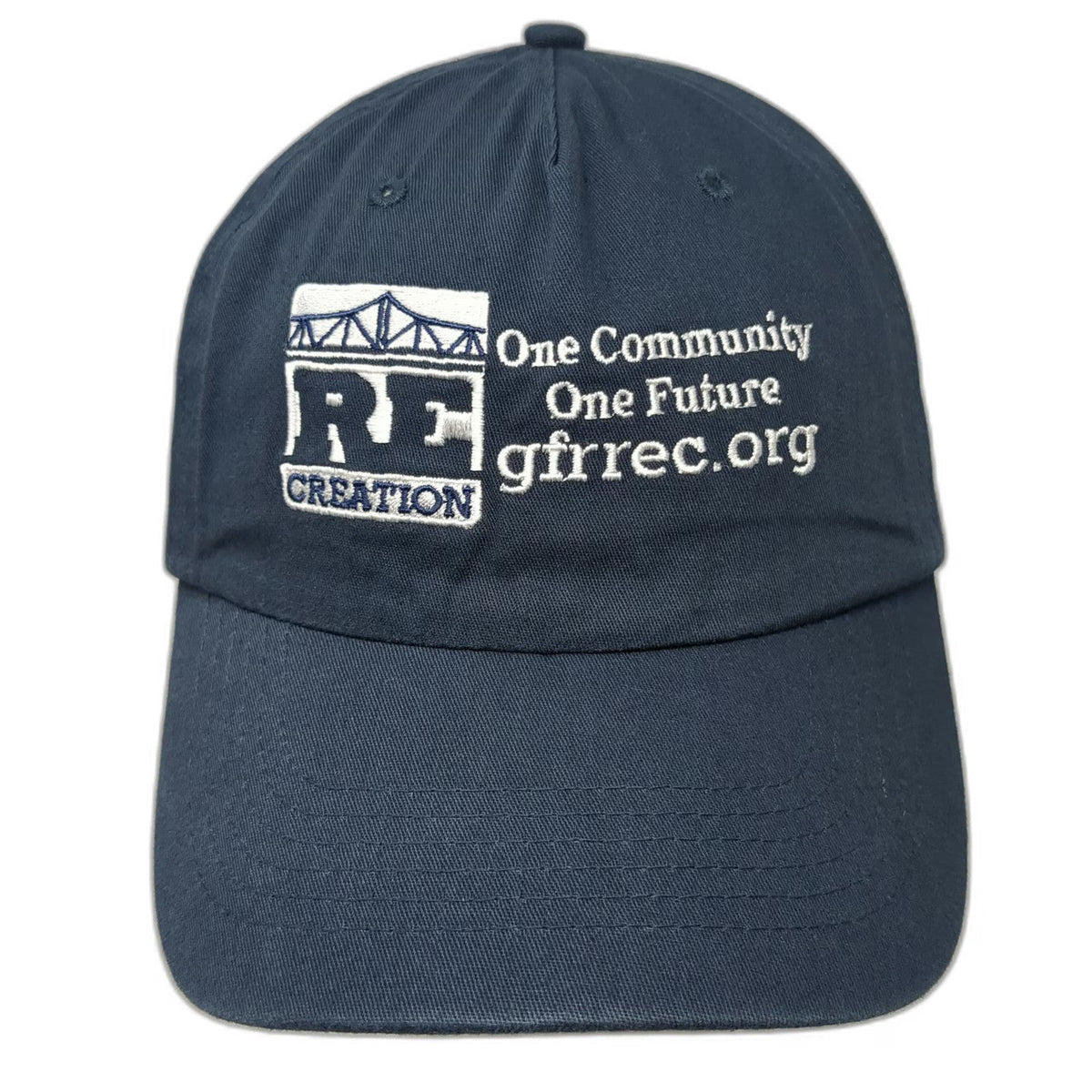 Hit 5 Panel Blue One Size Strapback Bridge Community Recreation Cotton Hat