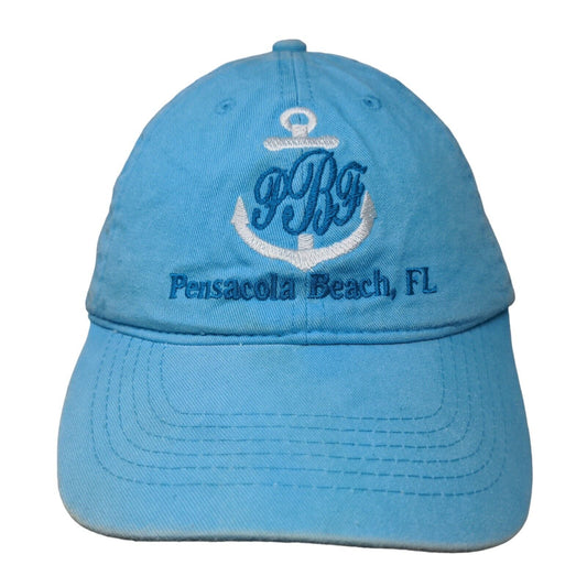 Pensacola Beach FL Strapback Hat Blue OS Adjustable Embroidered Alvin's Island