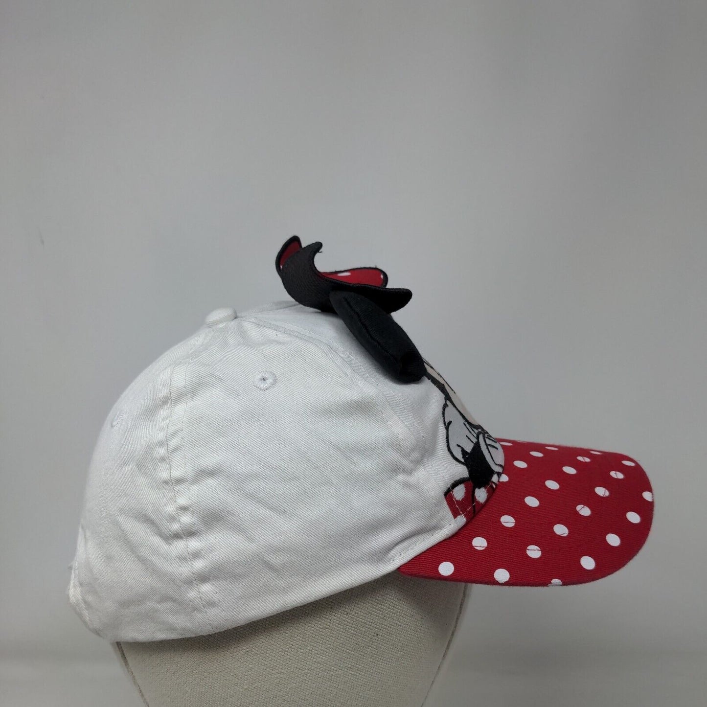 Disney Minnie Mouse Strapback Hat Multi One Size Embroidered Polka Dot