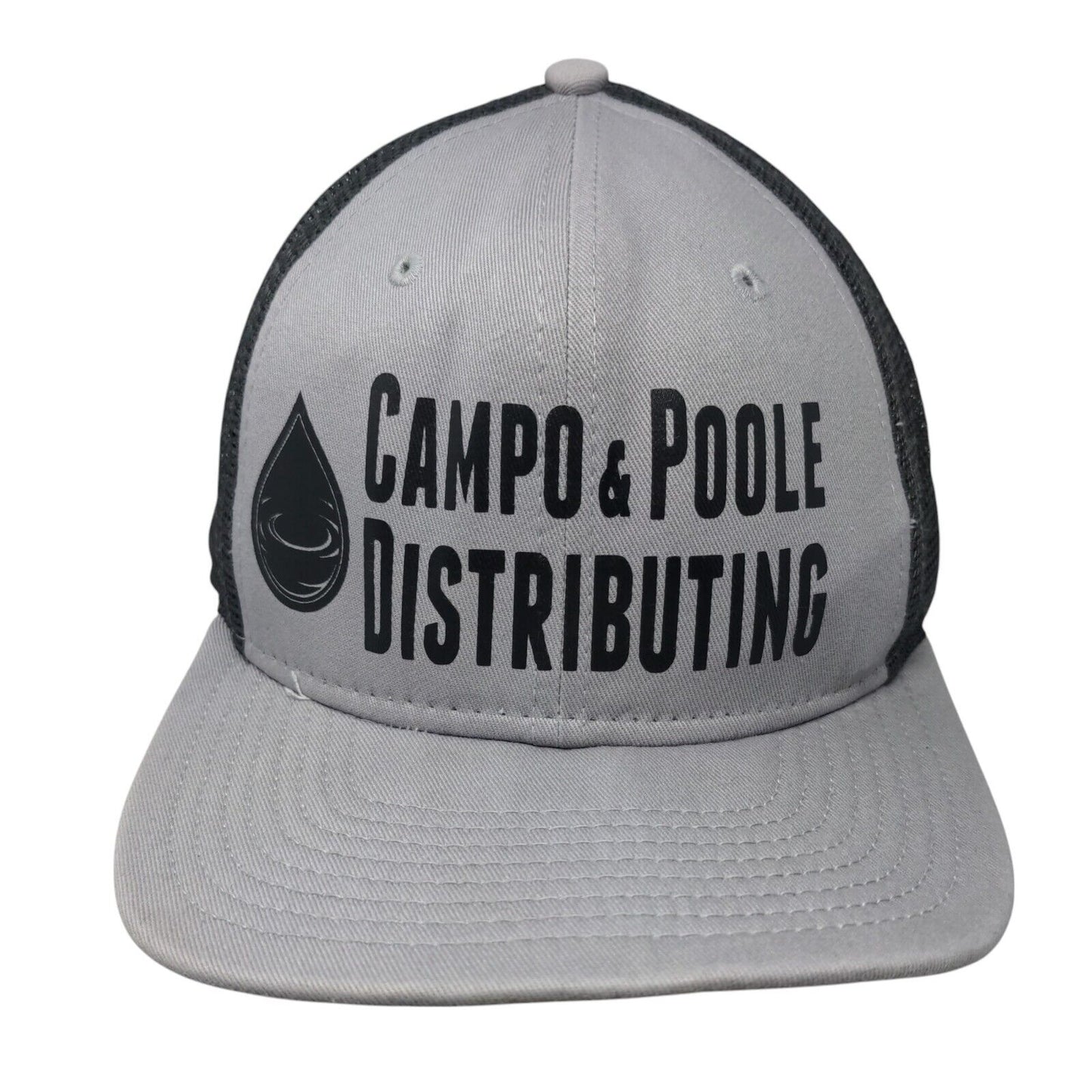 Campo & Poole Distributing Snapback Trucker Hat Gray OSFM Mesh Back New Era