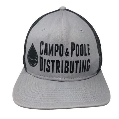 Campo & Poole Distributing Snapback Trucker Hat Gray OSFM Mesh Back New Era