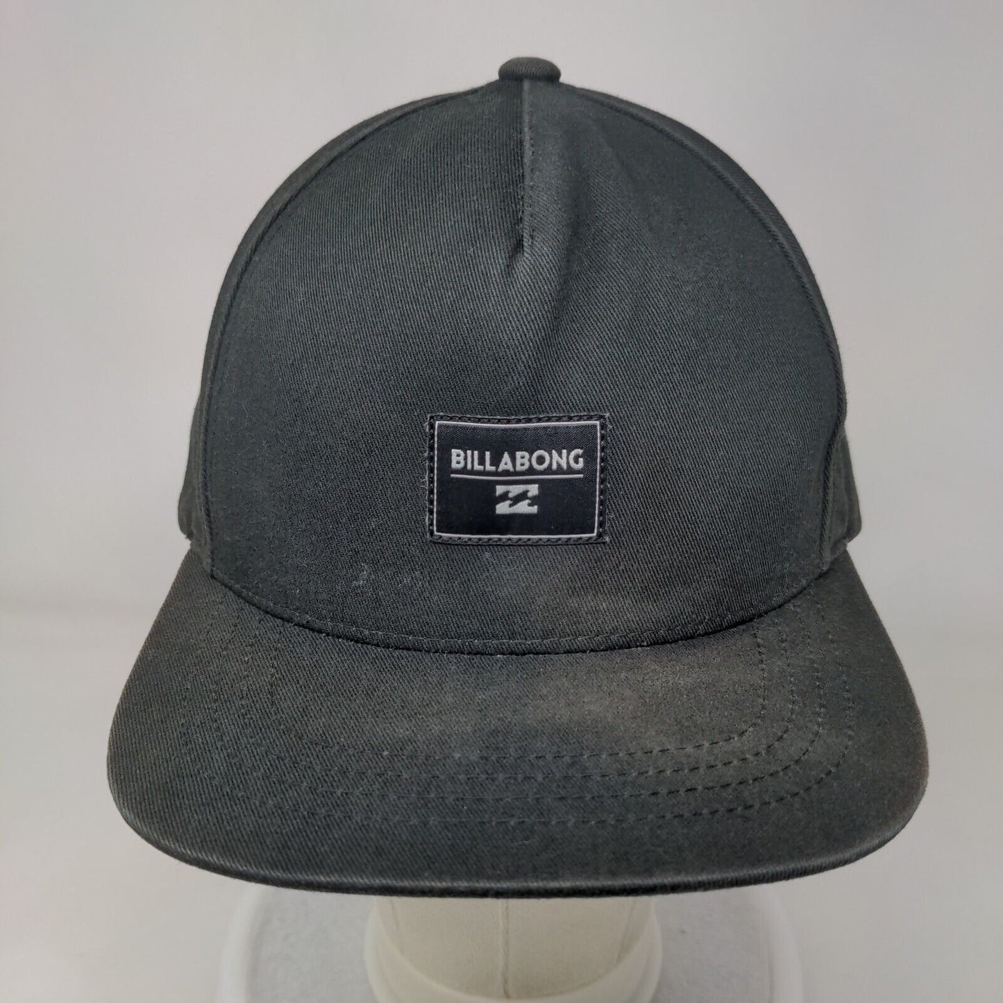 Billabong Patch Snapback Hat Black OSFA Adjustable Solid Vent Holes