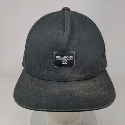 Billabong Patch Snapback Hat Black OSFA Adjustable Solid Vent Holes