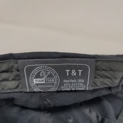 Tian Tian Men's Slideback Hat Black Embroidered NY New York Logo Cotton Blend