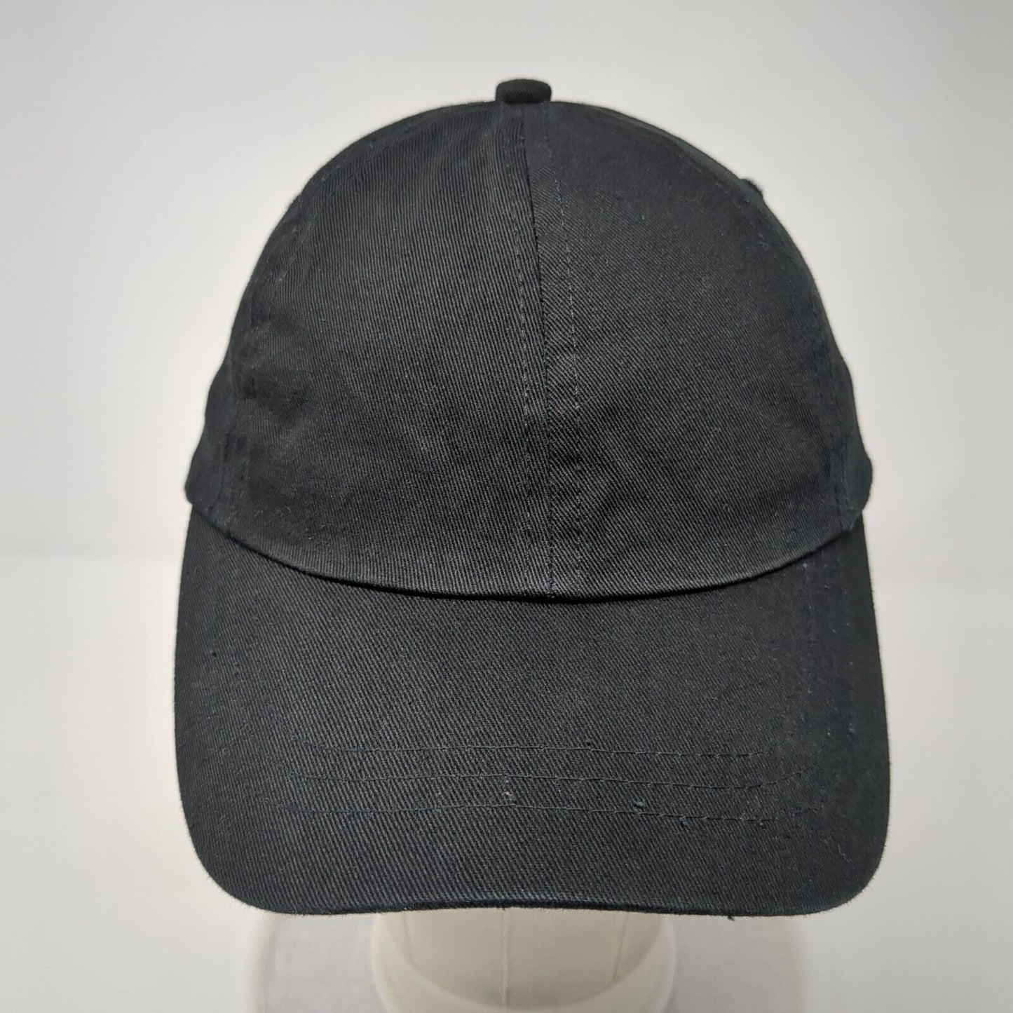 Unbranded Strapback Hat Black One Size Blank Solid Adjustable Outdoor