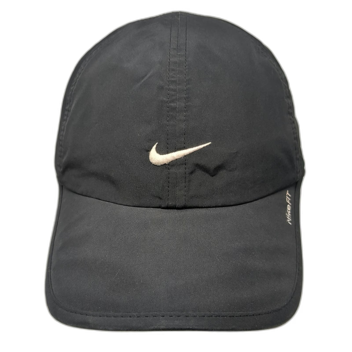 Nike Baseball Cap Black One Size NikeFIT Moisture Wicking Adjustable Strap Hat