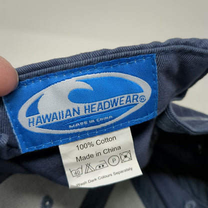 Hawaiian Headwear Baseball Cap Blue One Size Slideback ABC Surfwear Hawaii Hat