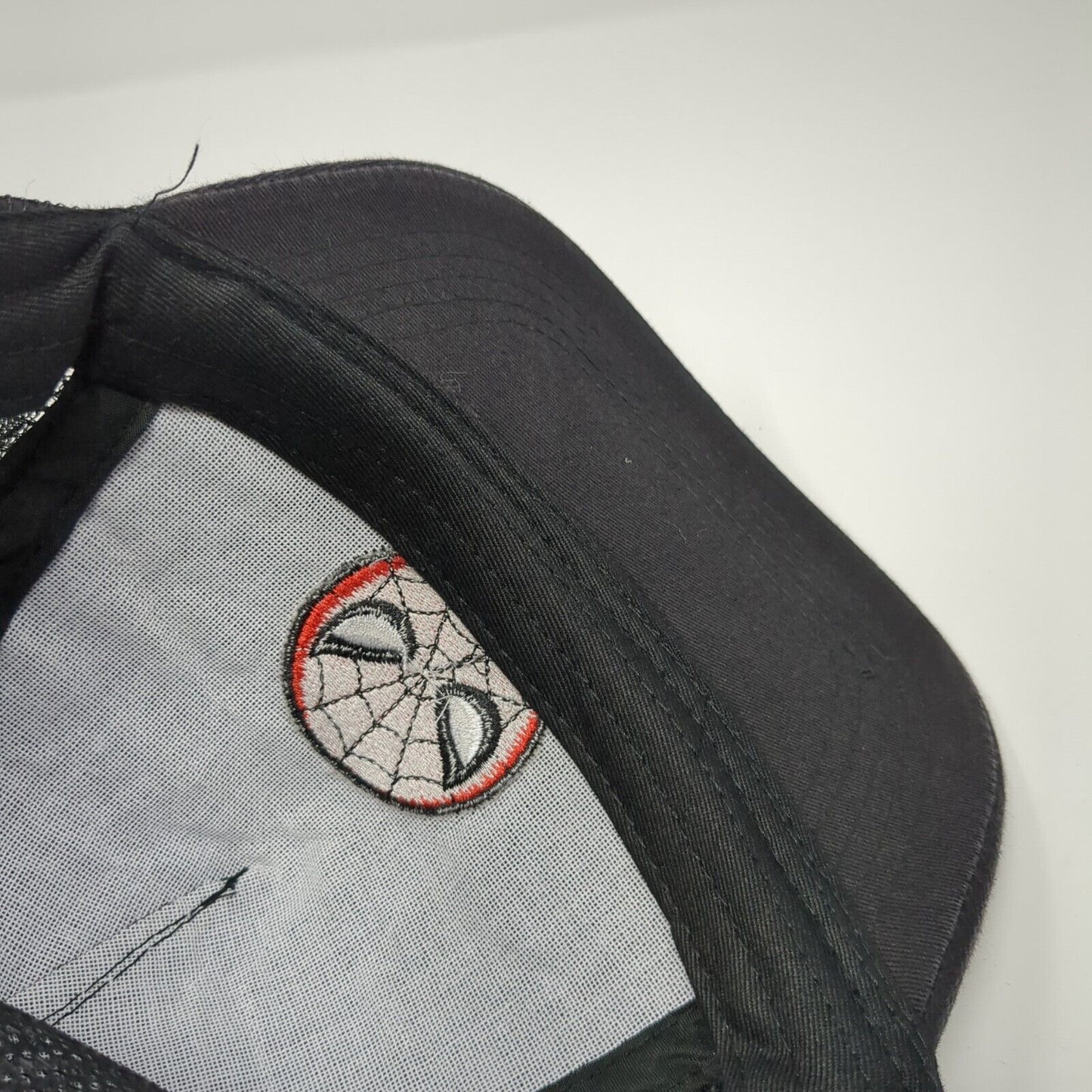 Spider-Man Snapback Trucker Hat Black OS Adjustable Embroidered Mesh Back Marvel