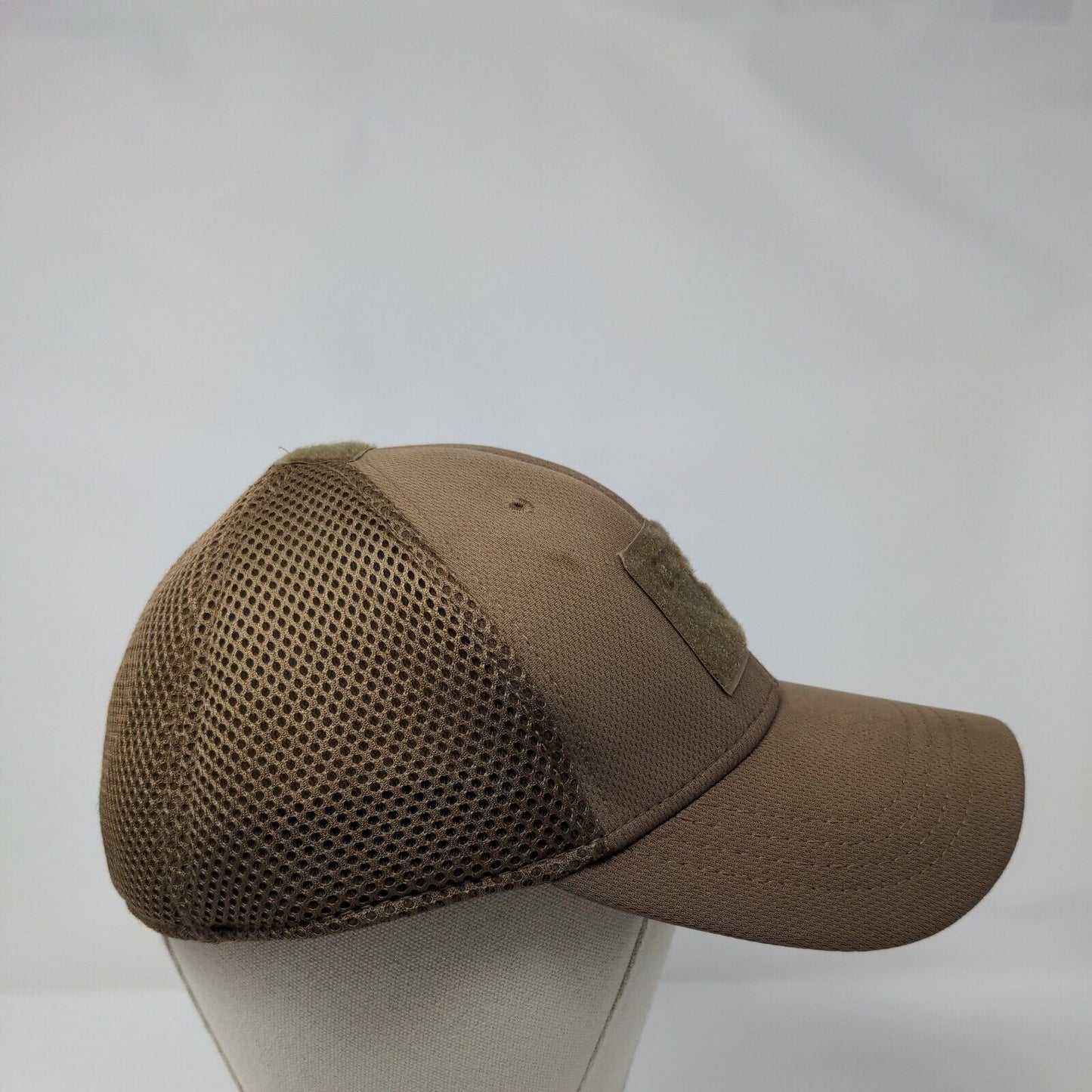 Condor Patch Fitted Mesh Back Hat Brown L/XL Vent Holes 6 Panel