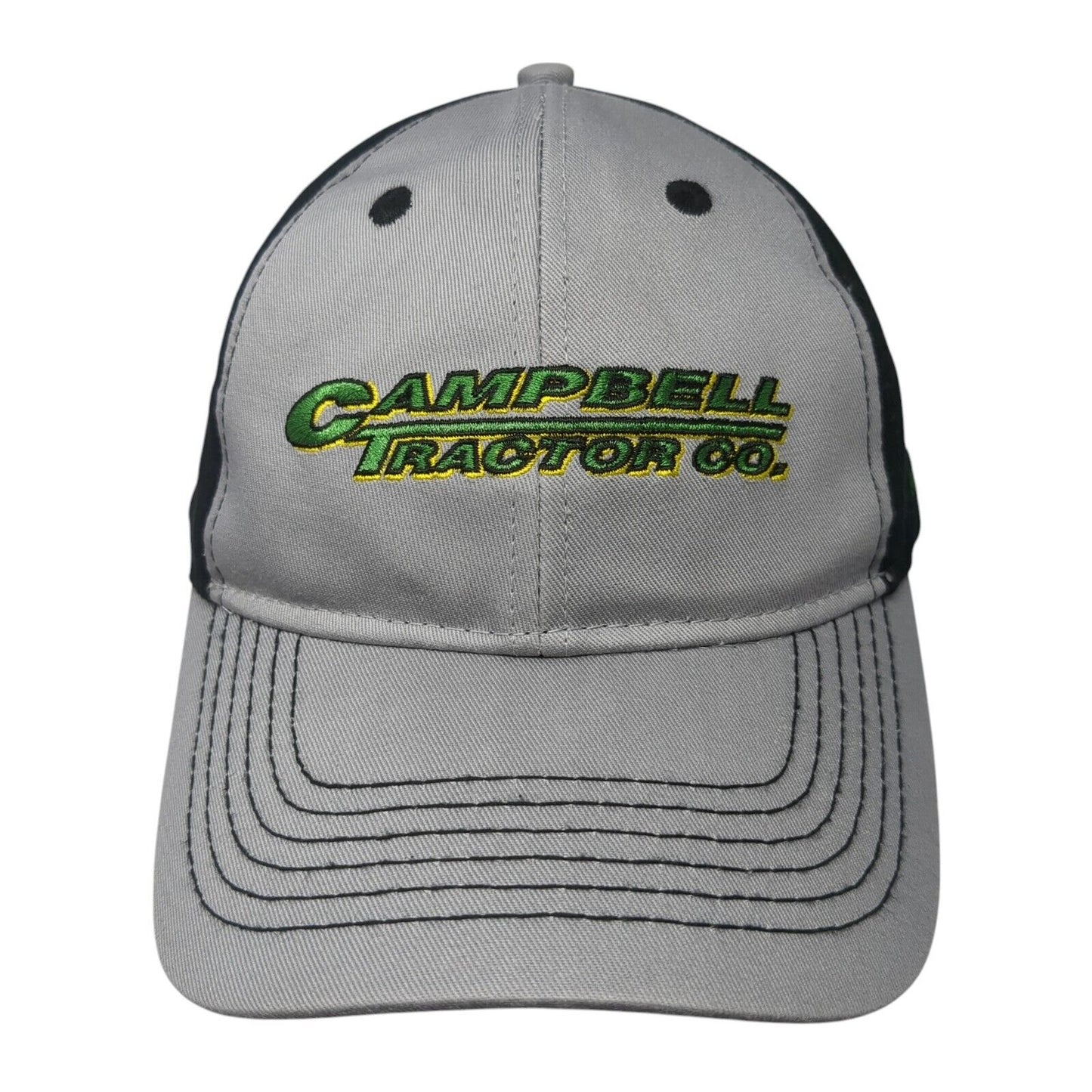 Campbell Tractor Co. Strapback Hat Gray OS Adjustable Embroidered John Deere