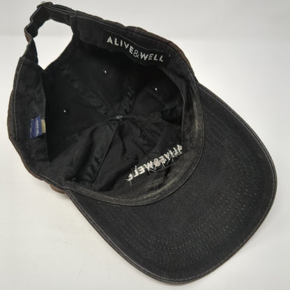 Alive&Well Slideback Hat Black One Size Adjustable Embroidered 6 Panel Cotton