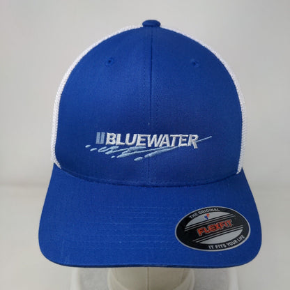 Bluewater Fitted Trucker Hat Blue One Size Mesh Flexfit Yupoong 6 Panel
